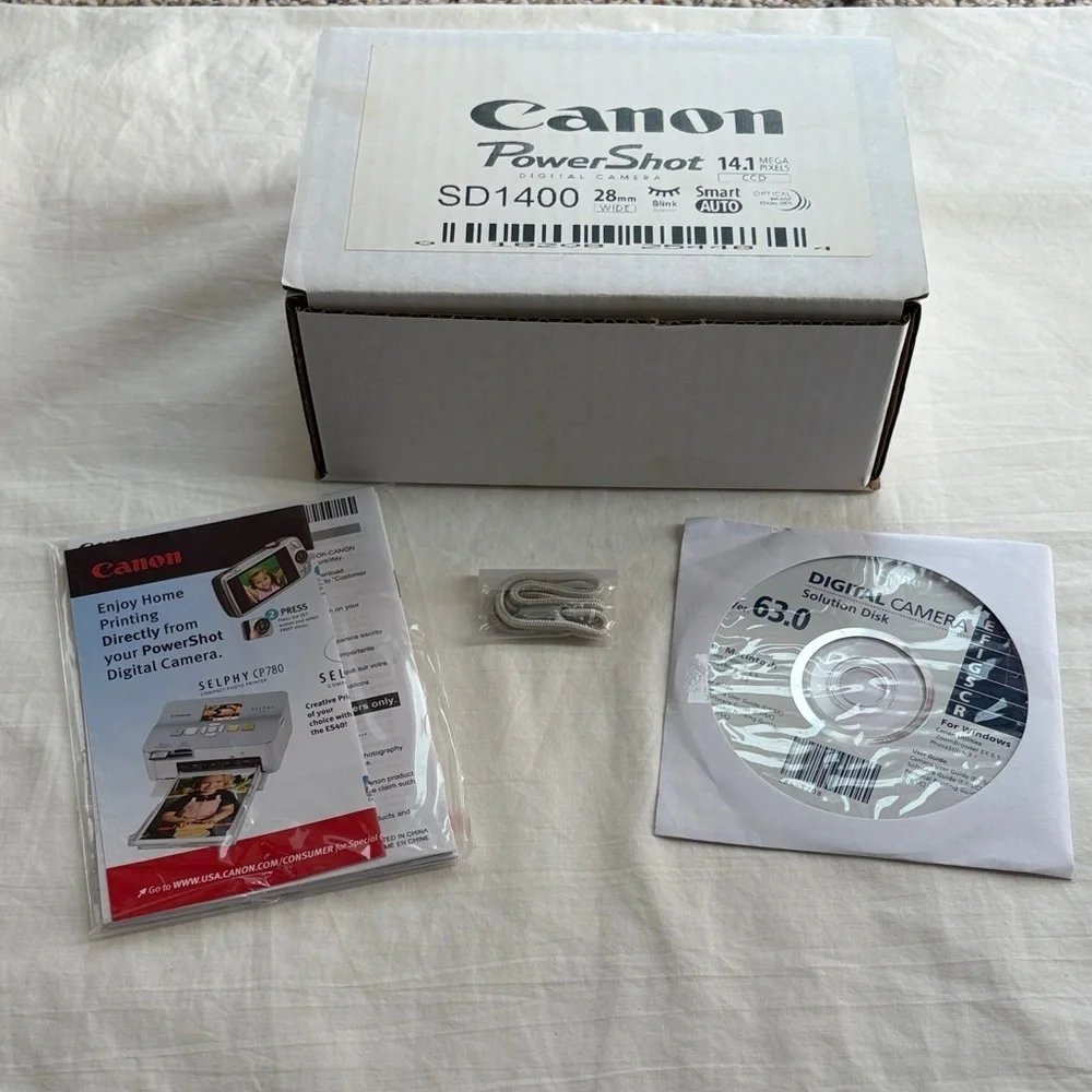 Canon PowerShot SD1400 IS Digital Camera Kit NO CAMERA